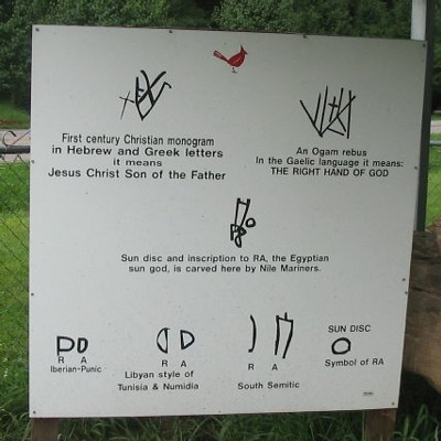 Sign on the left.